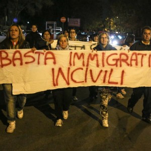 Manifestazione di cittadini a Tor Sapienza