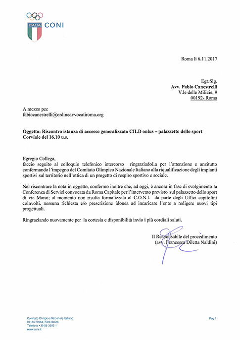 Coni risposta del 6.11.17 clicca sull’immagine per consultare il documento integrale
